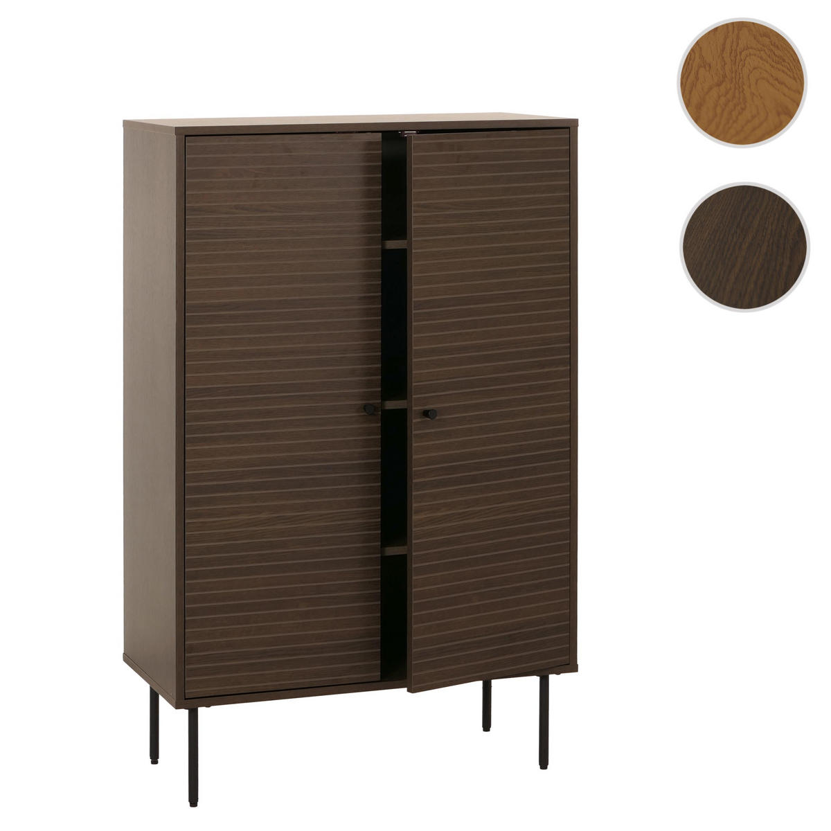 HIGHBOARD Dunkelbraun - Dunkelbraun, Holz (80/130/40cm) - MCW