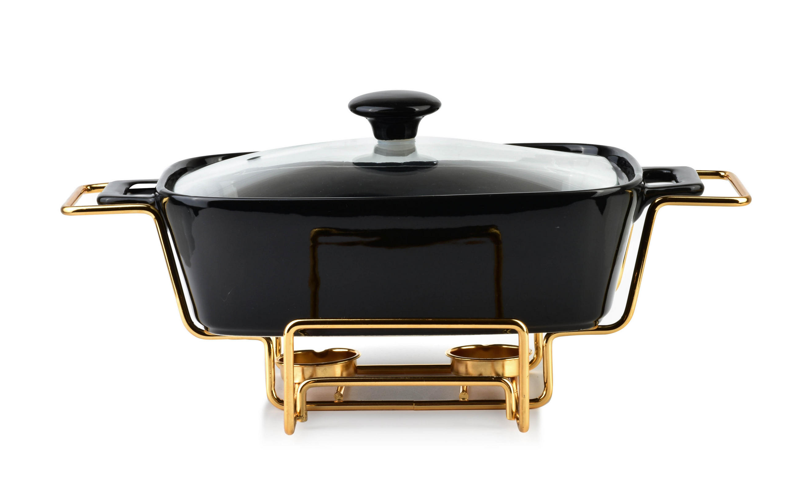 AUFLAUFFORM Modern Kitchen Gold 36/25/25 cm Keramik - Goldfarben, Keramik (25/25/36cm) - Mondex