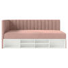 JUGENDBETT Ventrio Hellrosa Easy-Clean-Samtbezug 90x200 cm - Hellrosa, Holz/Textil (90/200cm) - Selsey