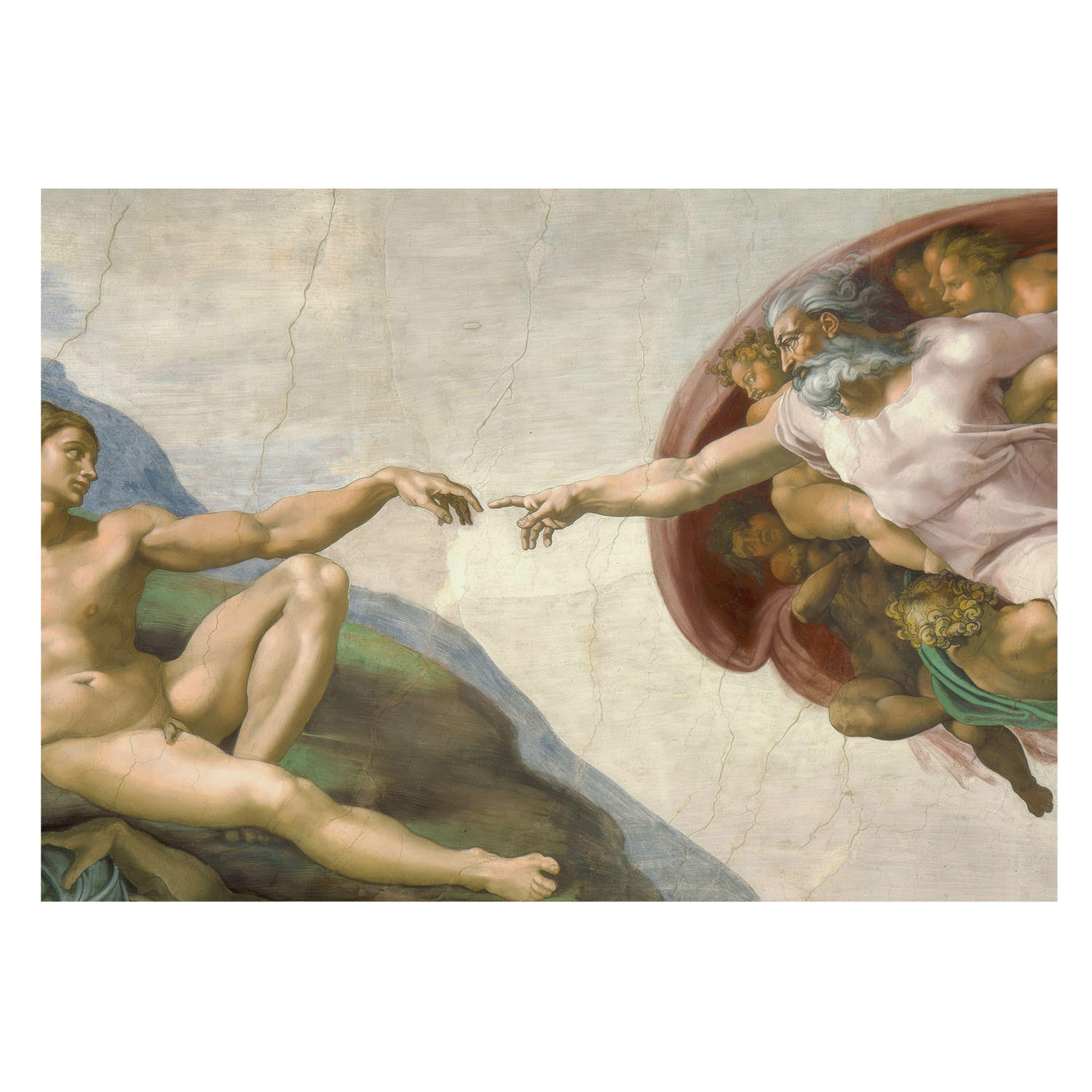 FOTOTAPETE 208x146 cm - Spiritueller Kontakt - Beige, Textil (208/146cm) - Wallfluent