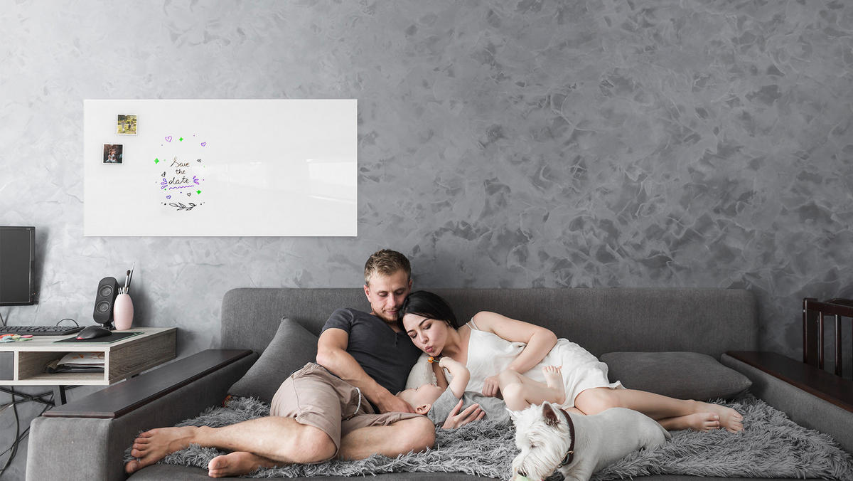GLASBOARD - Premium SUPERWHITE Perlweiß 120x60cm - Weiß, Glas (120/60/0.7cm) - ALLboards