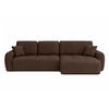 ECKSOFA Mit Schlaffunktion Und Bettkasten L-Form Ivo L, Cordstoff Poso, Braun, Rechts - Braun, Holz (250/142cm) - Kaiser Möbel