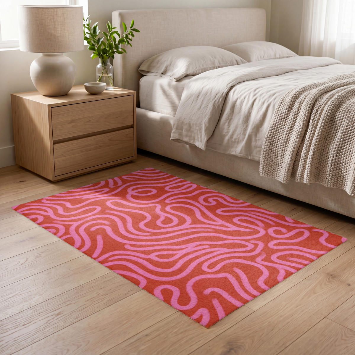 TEPPICH - Rosa - 120x80 cm - Rot, Kunststoff/Textil (120/0.4cm) - OnlyWow