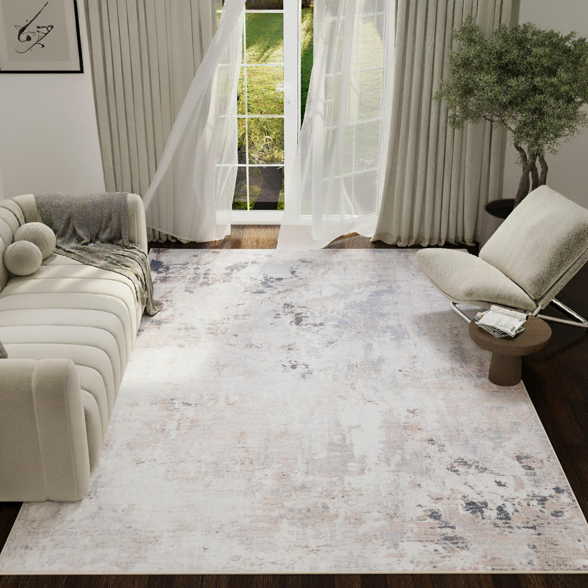 TEPPICH ASH Hellgrau 80/150 cm - Hellgrau, Textil (80/150cm) - Tapiso