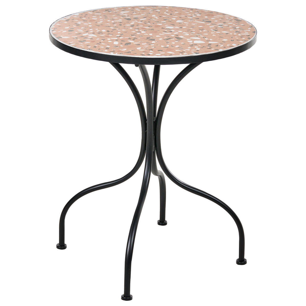 BISTRO-SET klappbar Metall Schwarz Adrano - Schwarz, Metall - Beliani