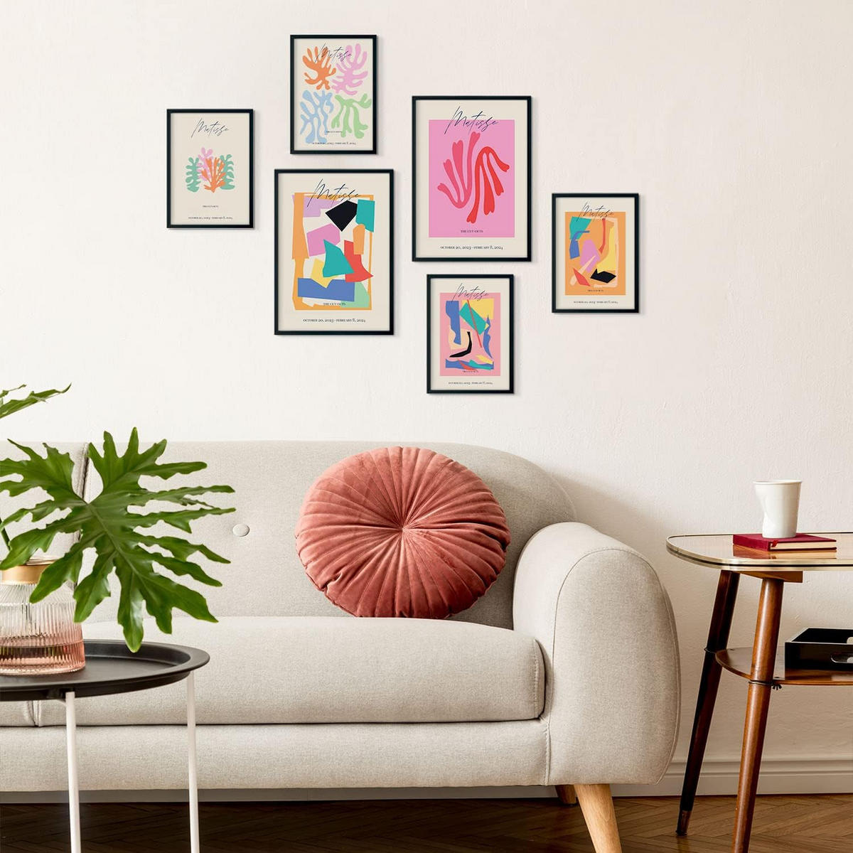 POSTER Set Mit 6 Matisse Größe A3 und A4 Rahmenlos - Klar, Papier (29.7/1/42cm) - Nacnic