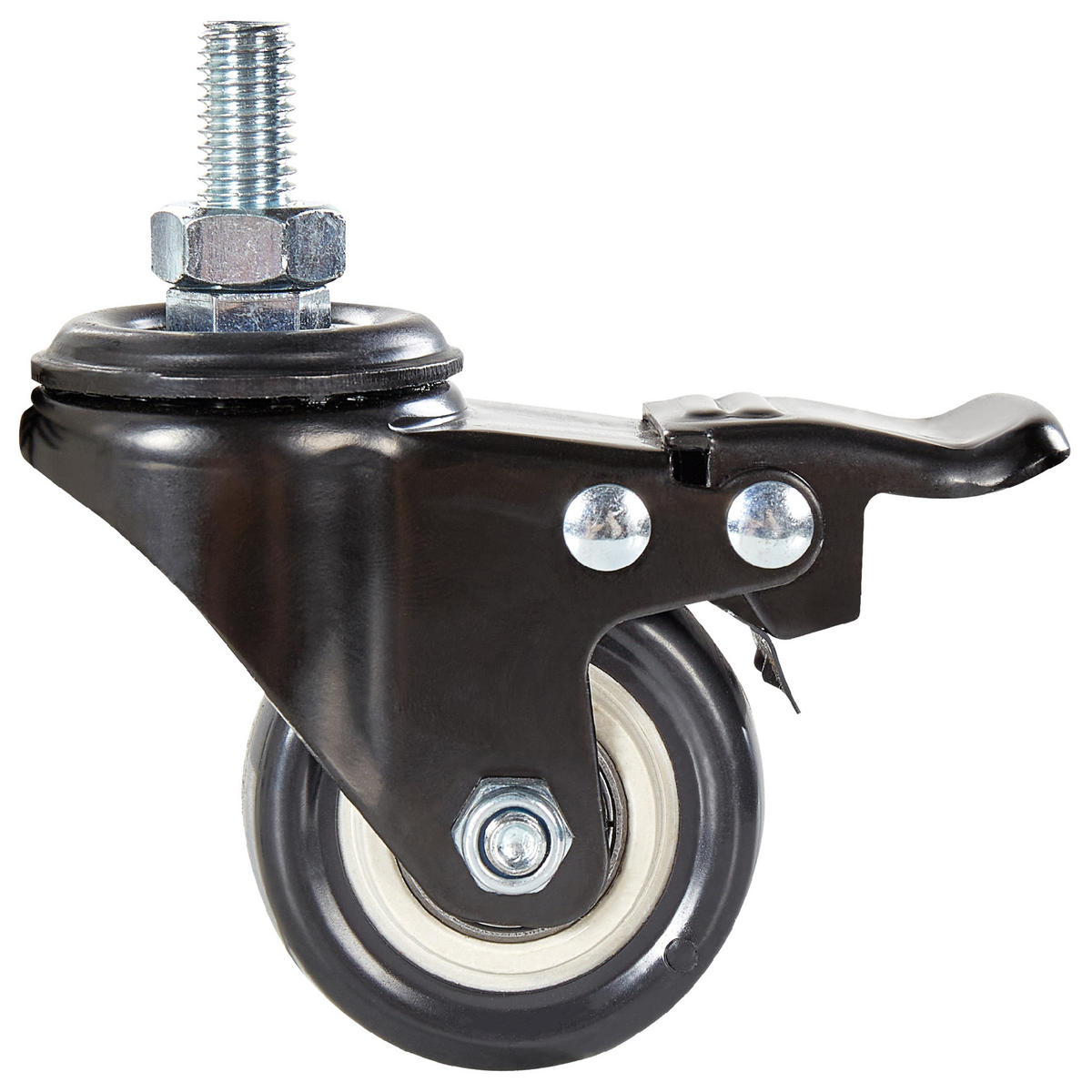 ROLLEN 4er Set für Eckschreibtisch Schwarz Destines - Schwarz, Kunststoff (10/4/10cm) - Beliani