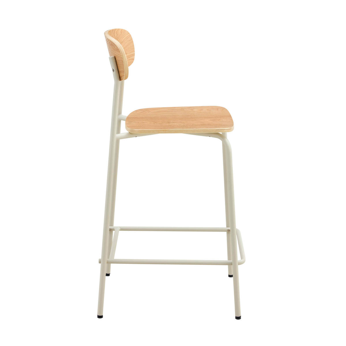 BARHOCKER 2-tlg., Beige - Beige, Metall (42/96/50cm) - Oviala
