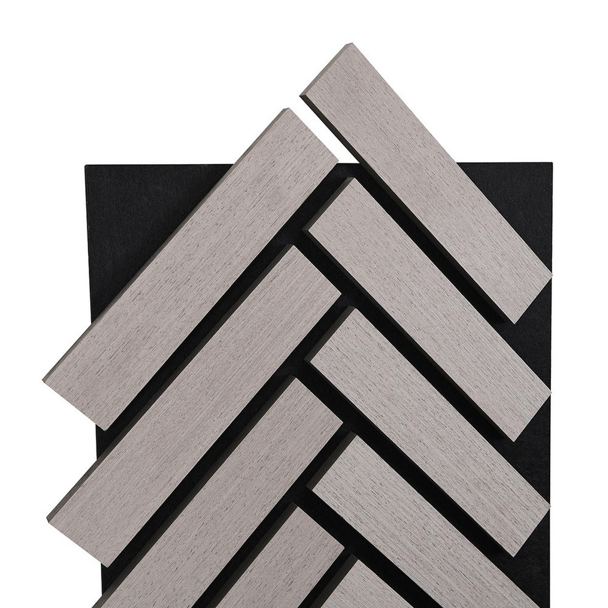 AKUSTIKPANEEL VEGA - Grey Oak, 1 x Paneel - Grau, Holz/Textil (40.5/80/2.2cm) - Home Deluxe