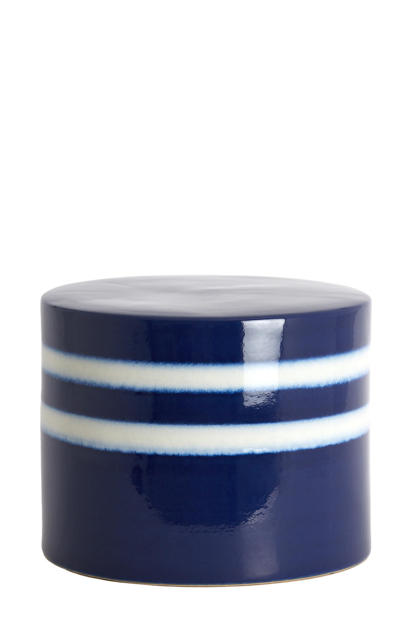 BEISTELLTISCH Mooca Blau Ø42/34 cm - Blau, Keramik (42/42/34cm) - Light & Living
