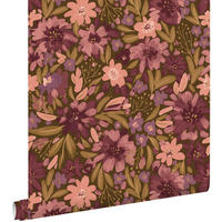 TAPETE Blumen 50 x 900 cm - Lila, Papier (50/900cm) - ESTAhome