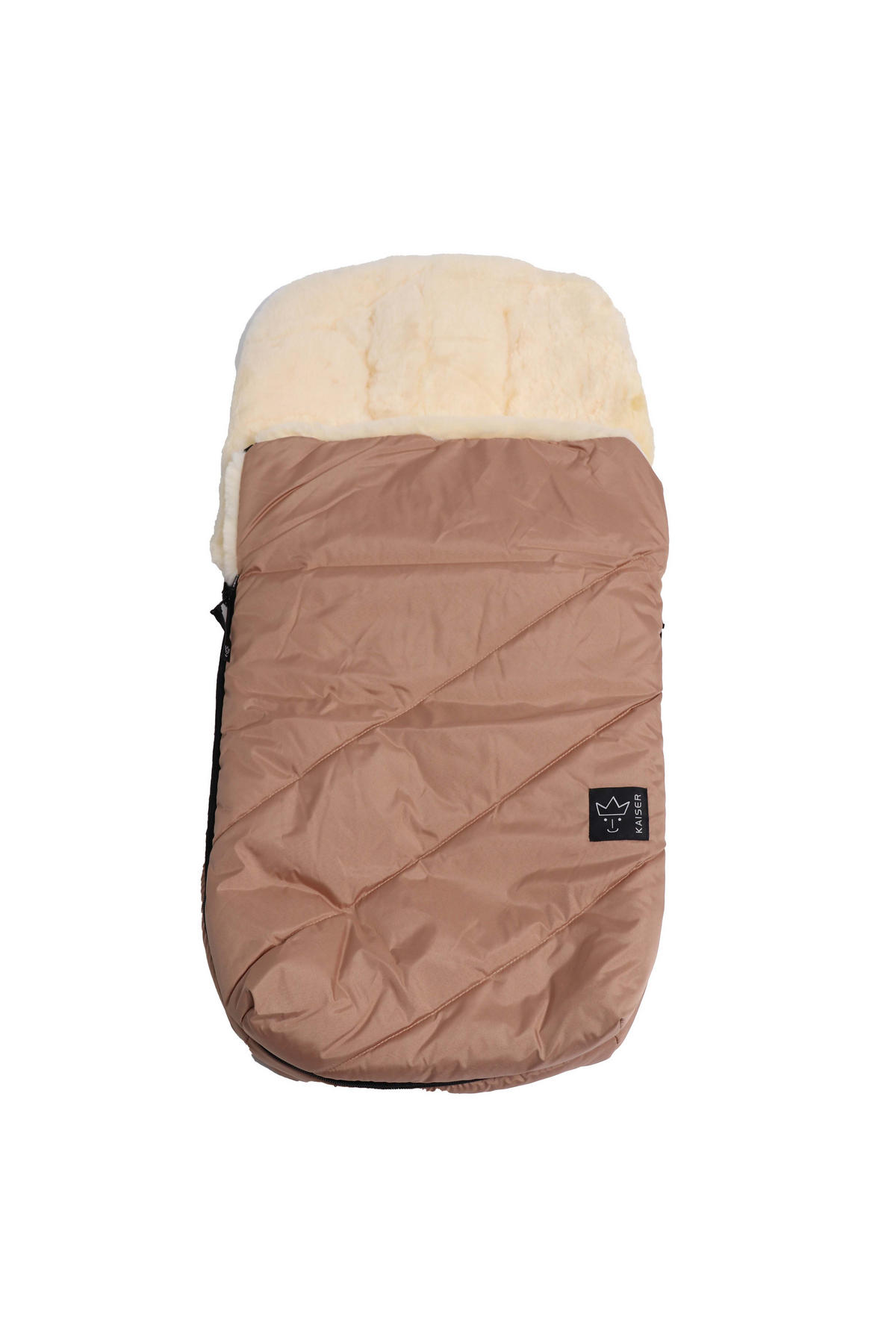 LAMMFELL-FUSSSACK Paat 2.0, sand - Beige, Fell (45/85cm) - Kaiserbaby