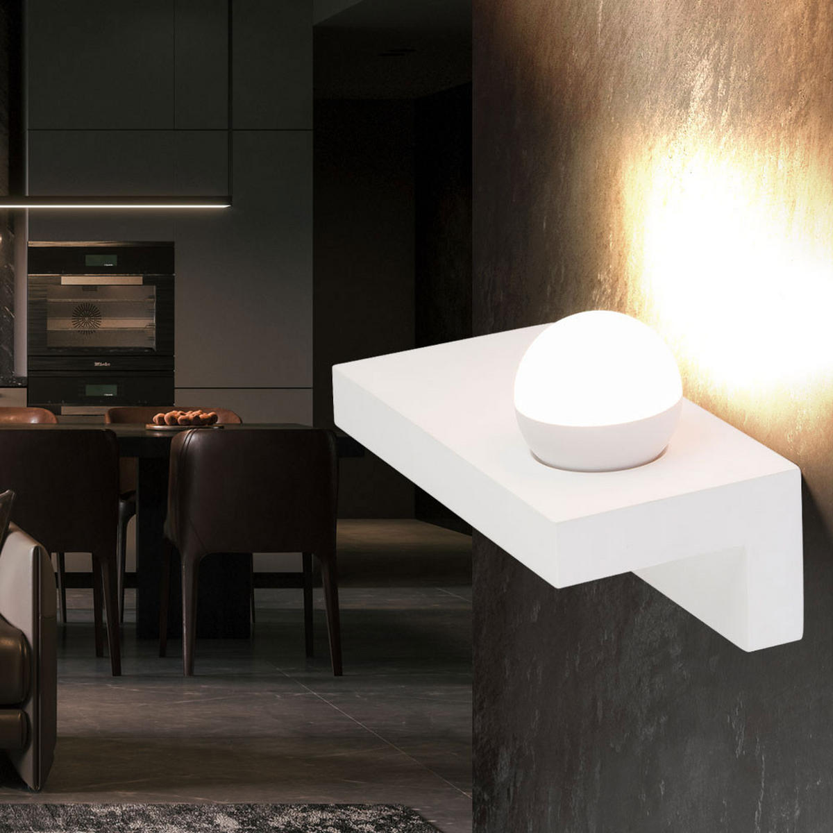 LED WANDLEUCHTE Christine Metall Weiß - Weiß, Metall (30/17.5/15cm) - Globo Lighting