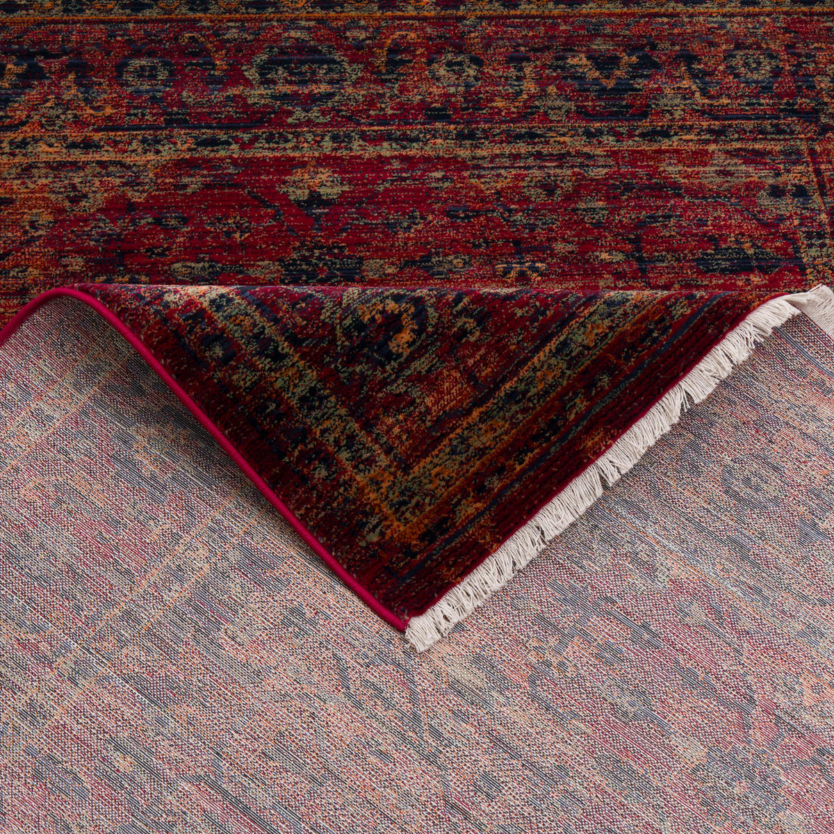 ORIENT VINTAGE TEPPICH NAVIRA - Dunkelrot, Textil (160/240cm) - Pergamon