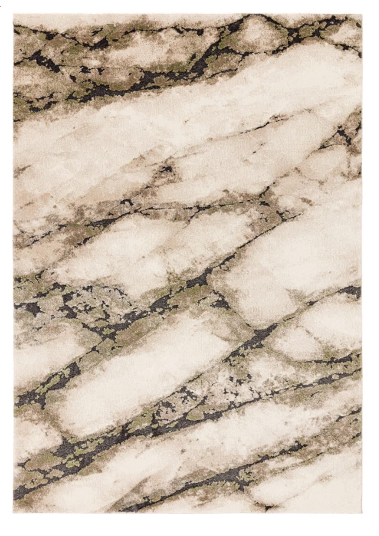 TEPPICH Flachgewebe CRUST Grün 80 x 150 cm - Grün, Textil (80/150cm) - Novatrend