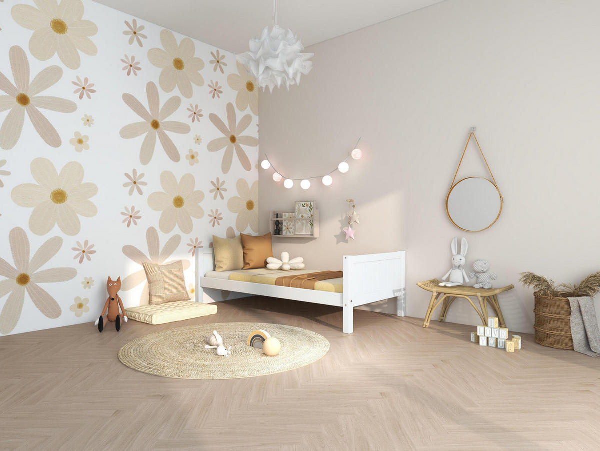 KINDERBETT NORDIC ROMANTIC Weiß 209x99x65 cm - Weiß, Holz - FURNLUX