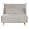 1-SITZER-SCHLAFSOFA Samtstoff Hellgrau Setten - Hellgrau, Textil (104/82/190cm) - Beliani