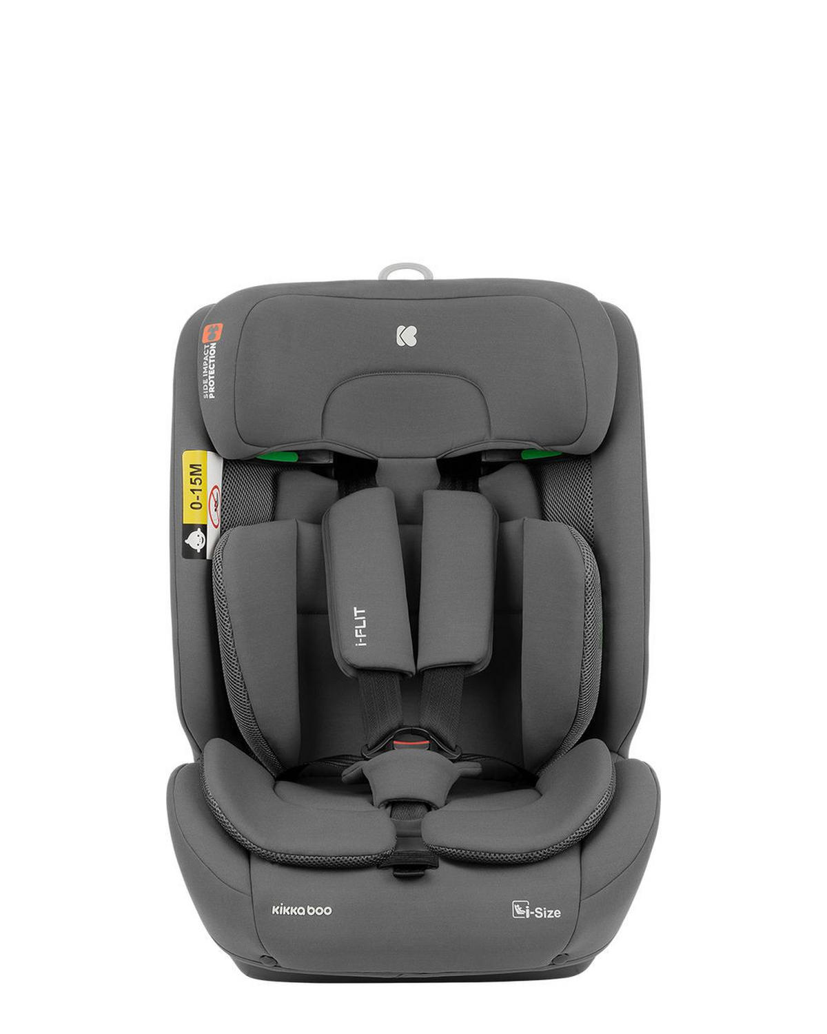 KINDERSITZ i-Flit i-Size grau (76-150cm) Isofix Kopfstütze verstellbar SPS - Grau, Kunststoff (44/62/45cm) - Kikka boo