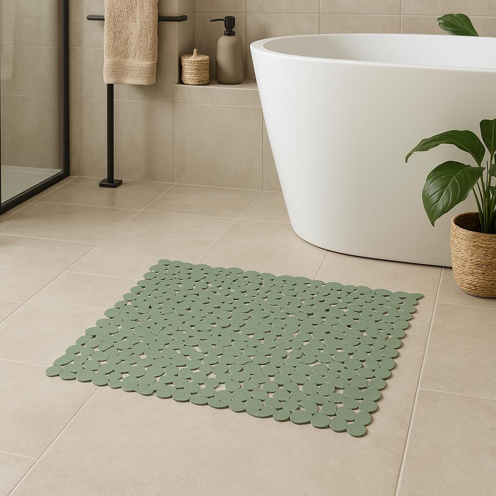 BADEMATTE Vitamine 52/52 cm - Grün, Textil (52/52cm) - Douceur d´intérieur