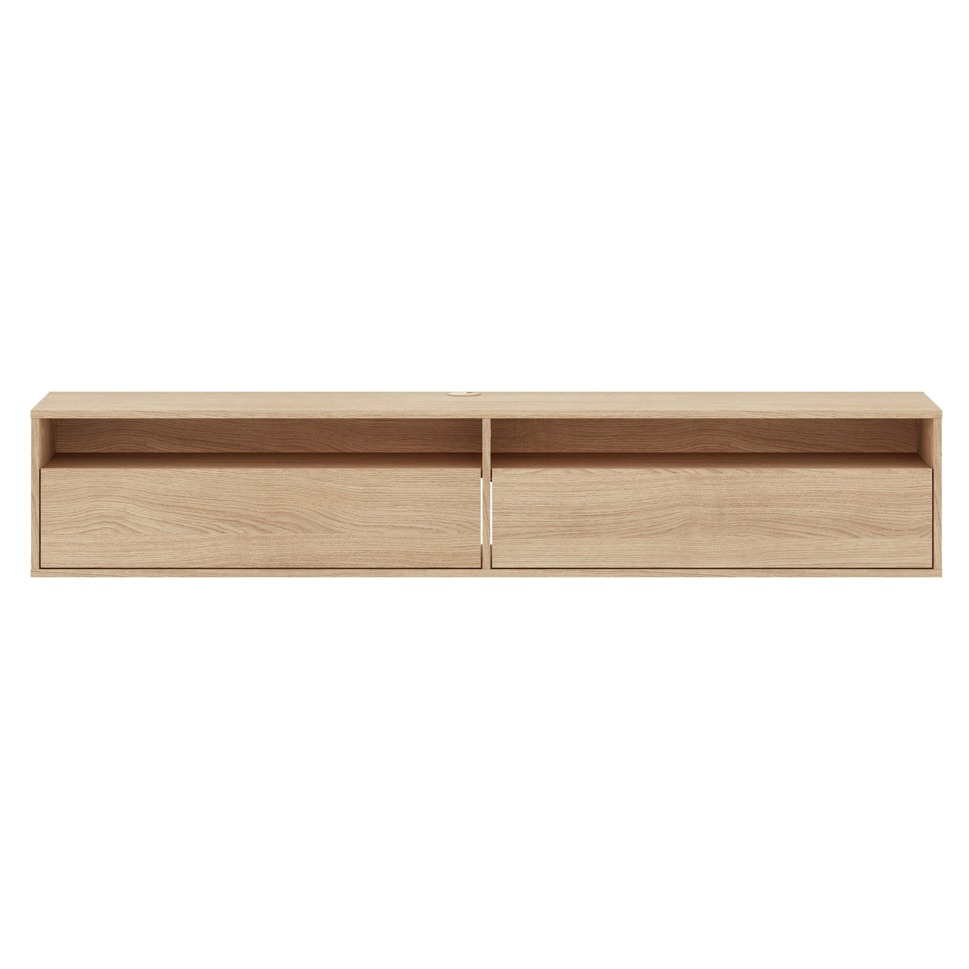 TV-STOLÍK Heggers s výklenkami Dub mavelie 180 cm - béžová, kompozitné drevo (180/33/33cm) - Selsey