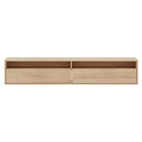 TV-STOLEK Heggers s výklenky Dub mavelie 180 cm - béžová, kompozitní dřevo (180/33/33cm) - Selsey