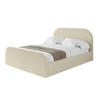POLSTERBETT mit Bettkasten, Fußteil und Lattenrost, Boxbett mit Matratze H3/H4 - LERAY-Z 180x200 Beige - Taupe, Holzwerkstoff/Textil (180/200cm) - ALTDECOR