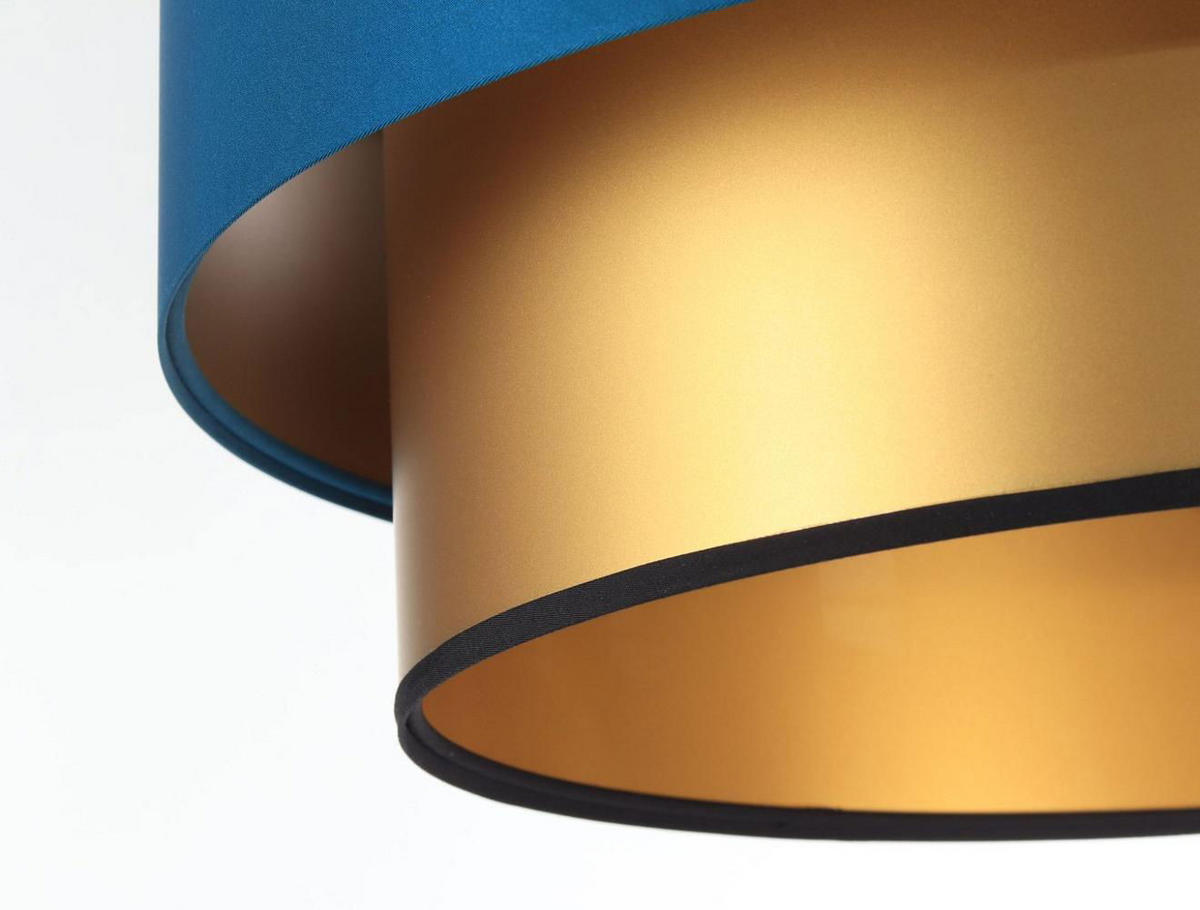 HÄNGELEUCHTE Blau 50/20 cm - Blau/Goldfarben, Kunststoff (50/1/20cm) - ONZENO