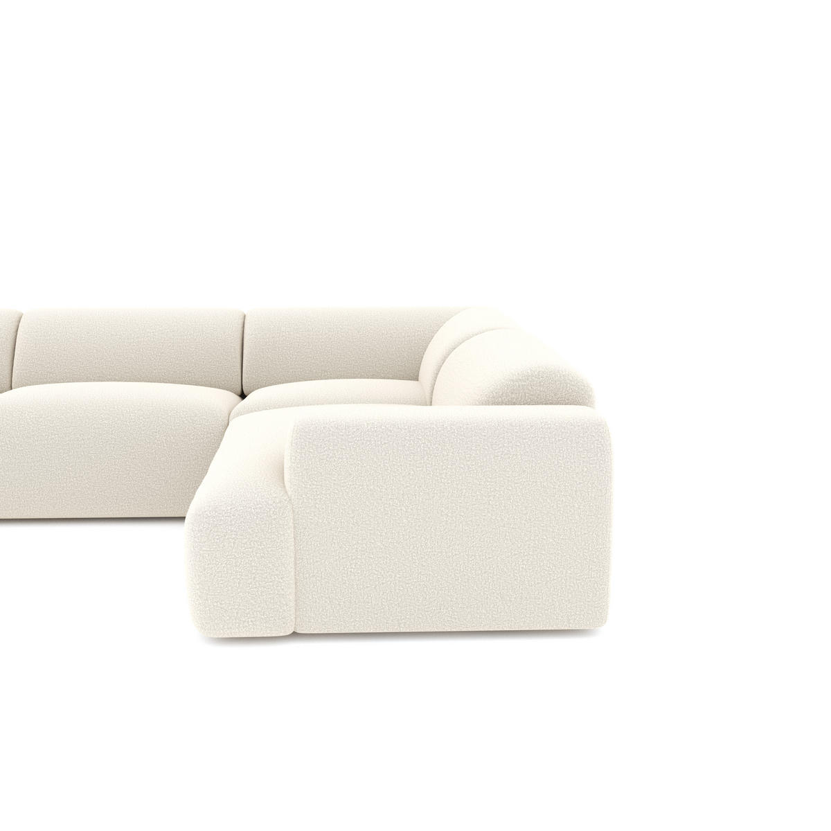 WOHNLANDSCHAFT Bouclé-Stoff Creme 354cm - Creme, Textil (354/164cm) - Sia Home