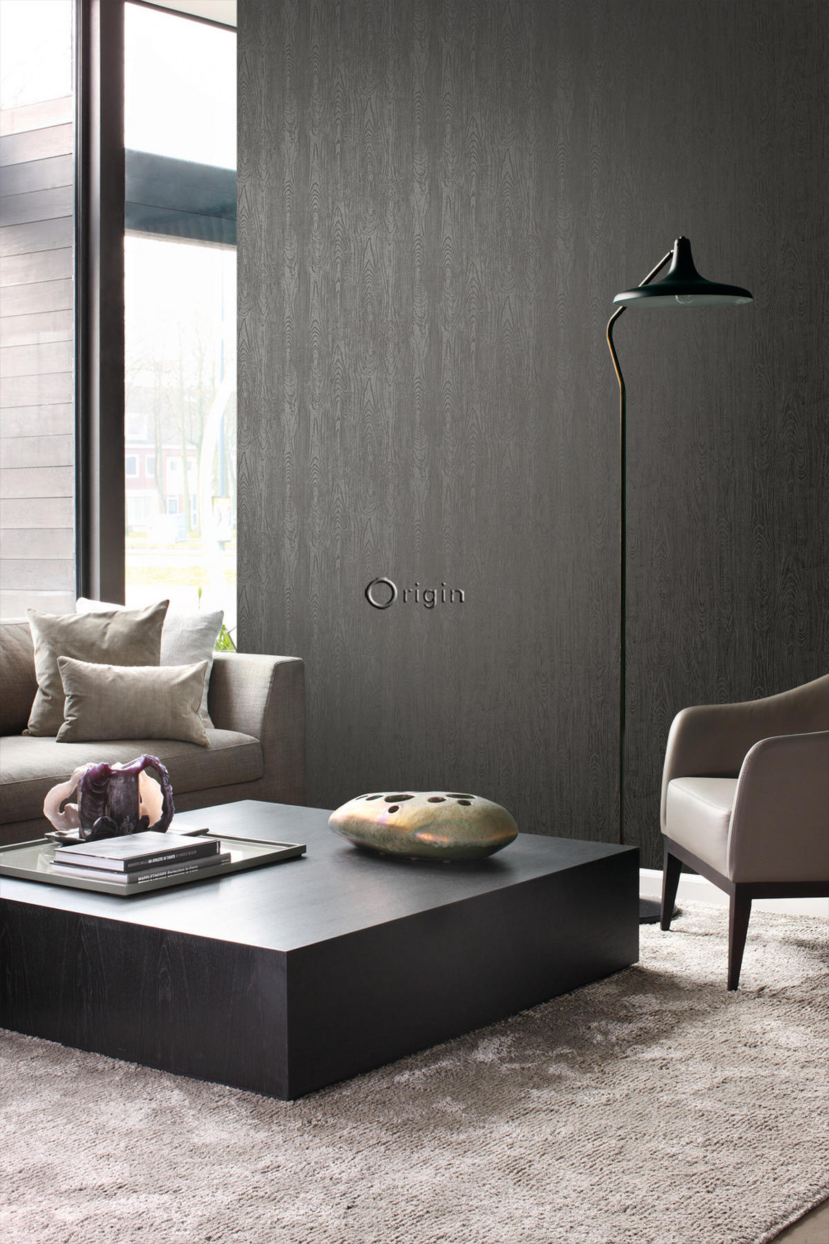 TAPETE Holz-Optik 53 cm x 10.05 m - Grau, Papier (53/1000cm) - Origin Wallcoverings