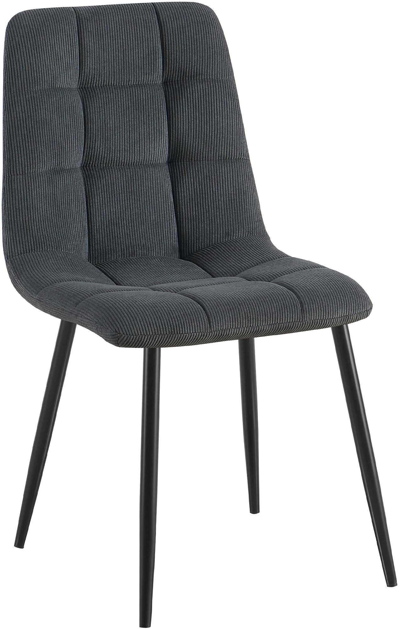 Deluke Esszimmerstuhl Schwarz 45x84x55 cm