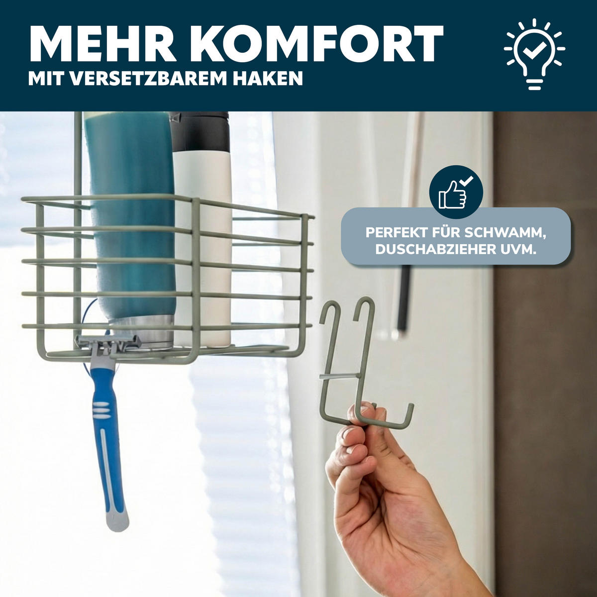 DUSCHREGAL, salbei - Salbeigrün, Metall (23/42/10.5cm) - bremermann