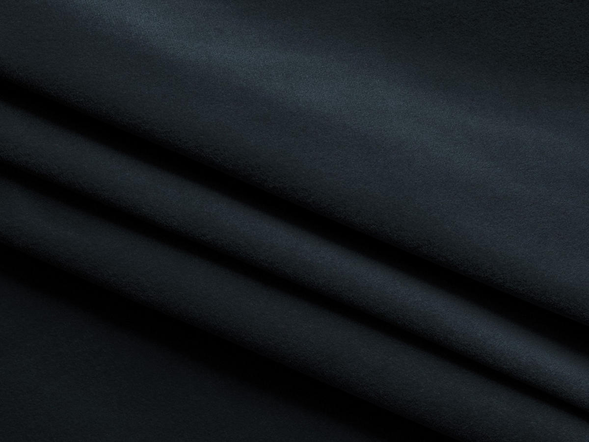 ECKSOFA mit Schlaffunktion Samt Stoff Blau - Blau/Schwarz, Kunststoff/Textil (149/240cm) - Makamii