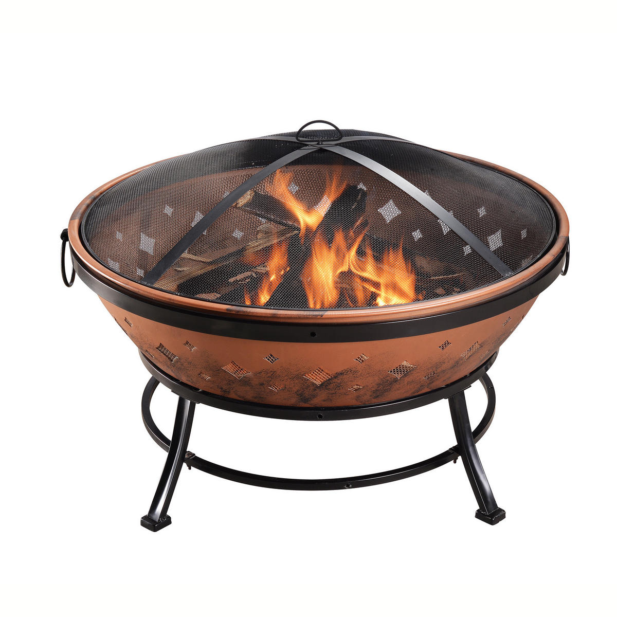 FEUERSTELLE Kupfer - Kupferfarben, Metall (88.5/64/64cm) - Teamson Home