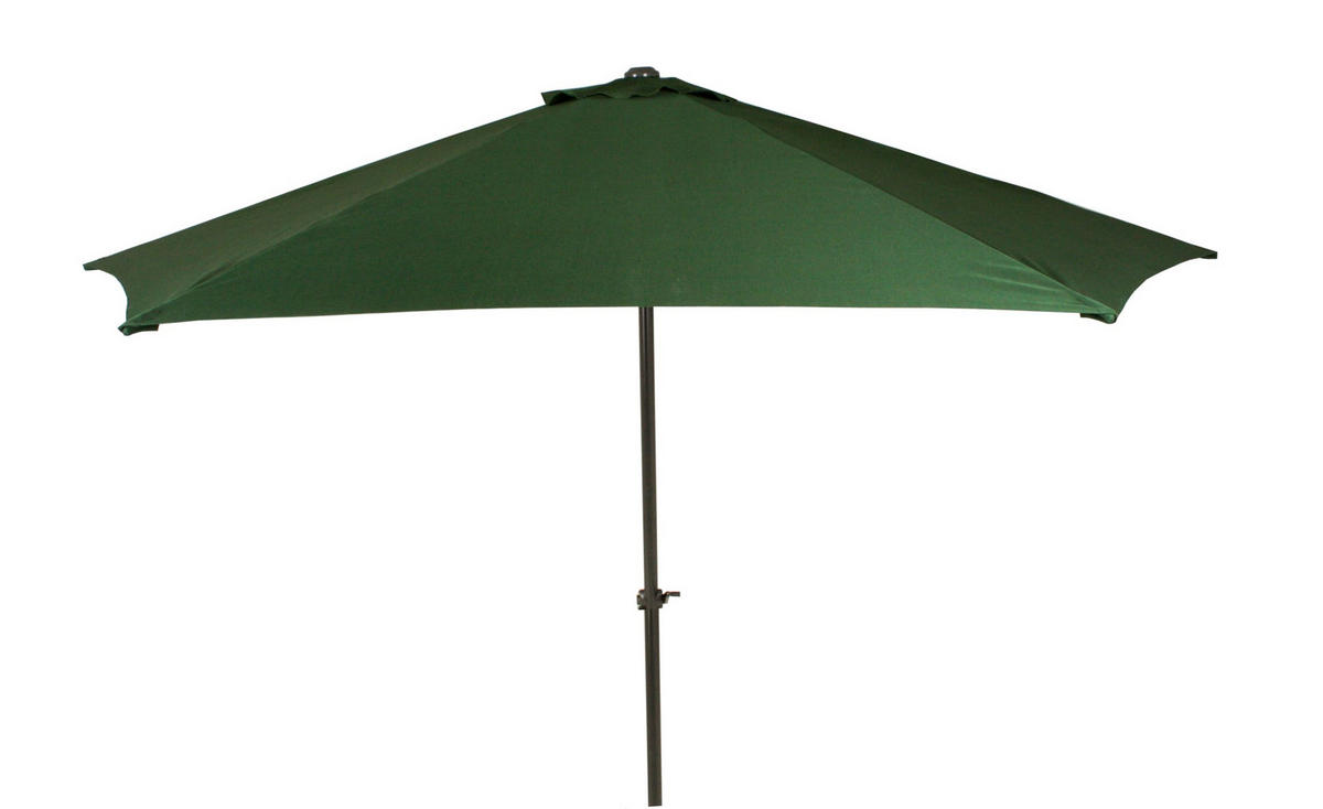 SONNENSCHIRM Thomas Ø 300cm 6 Streben Grün Gartenschirm - Grün, Kunststoff (295/295cm) - DELUKE