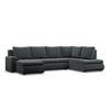 U-SOFA MIT SCHLAFFUNKTION FORESTA, Dunkelgrau - Dunkelgrau, Textil (300/89/200cm)