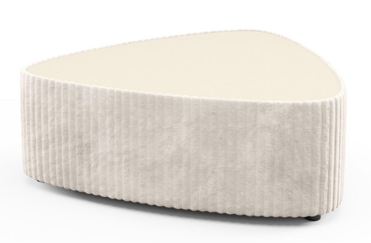 TISCH Creme MIJA Polsterstoff Tilia - Weiß, Holzwerkstoff (96/96/42cm) - Sepro Meble