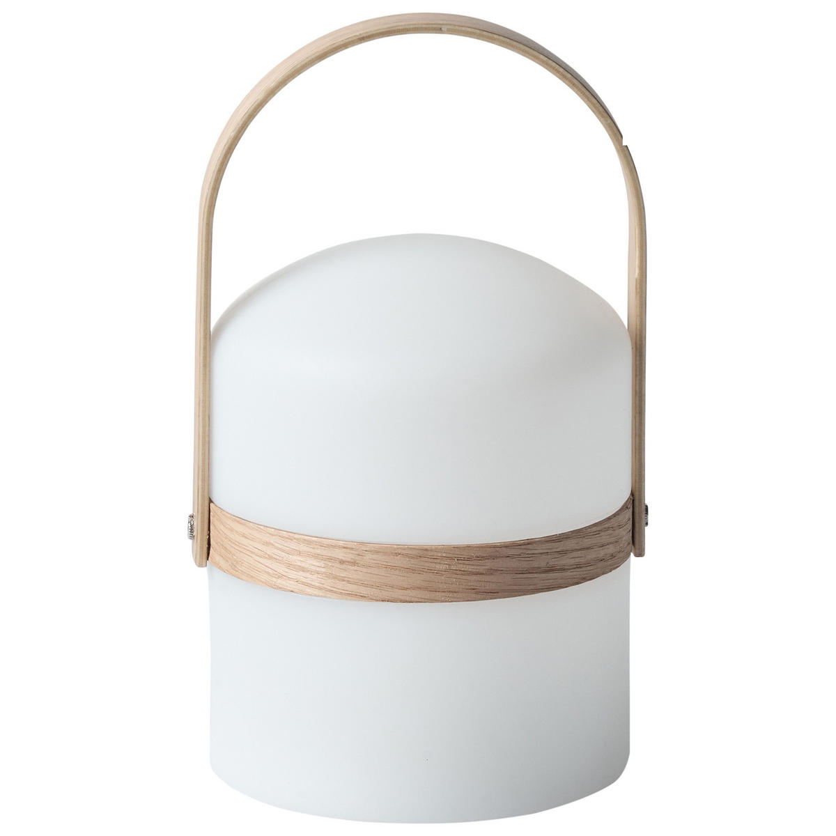 LED-TISCHLAMPE Weiß/Heller Holzfarbton Estero - Hellbraun/Weiß, Kunststoff (14/14/25cm) - Beliani
