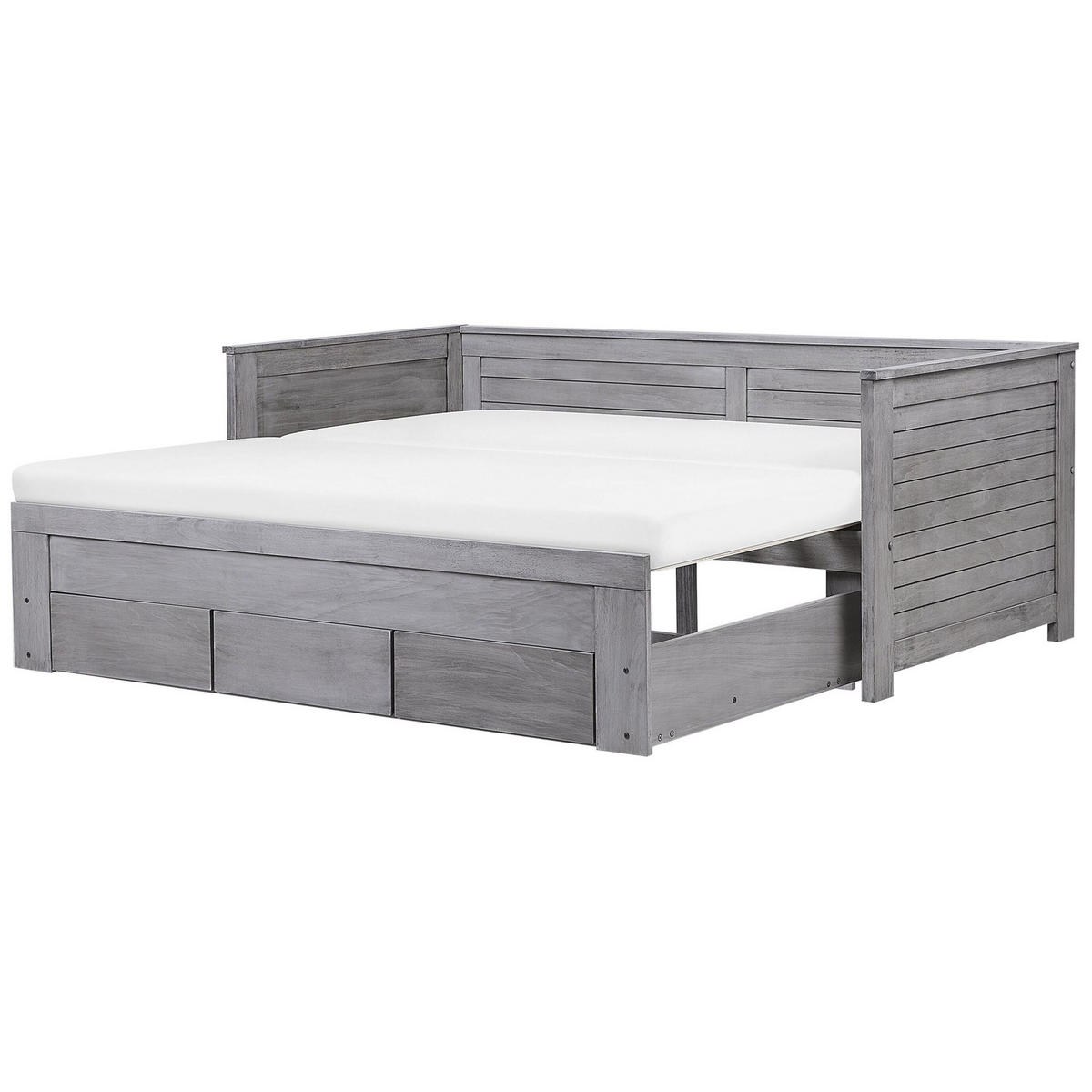 TAGESBETT 90/200cm Grau Cahors - Grau, Holz (90/200cm) - Beliani