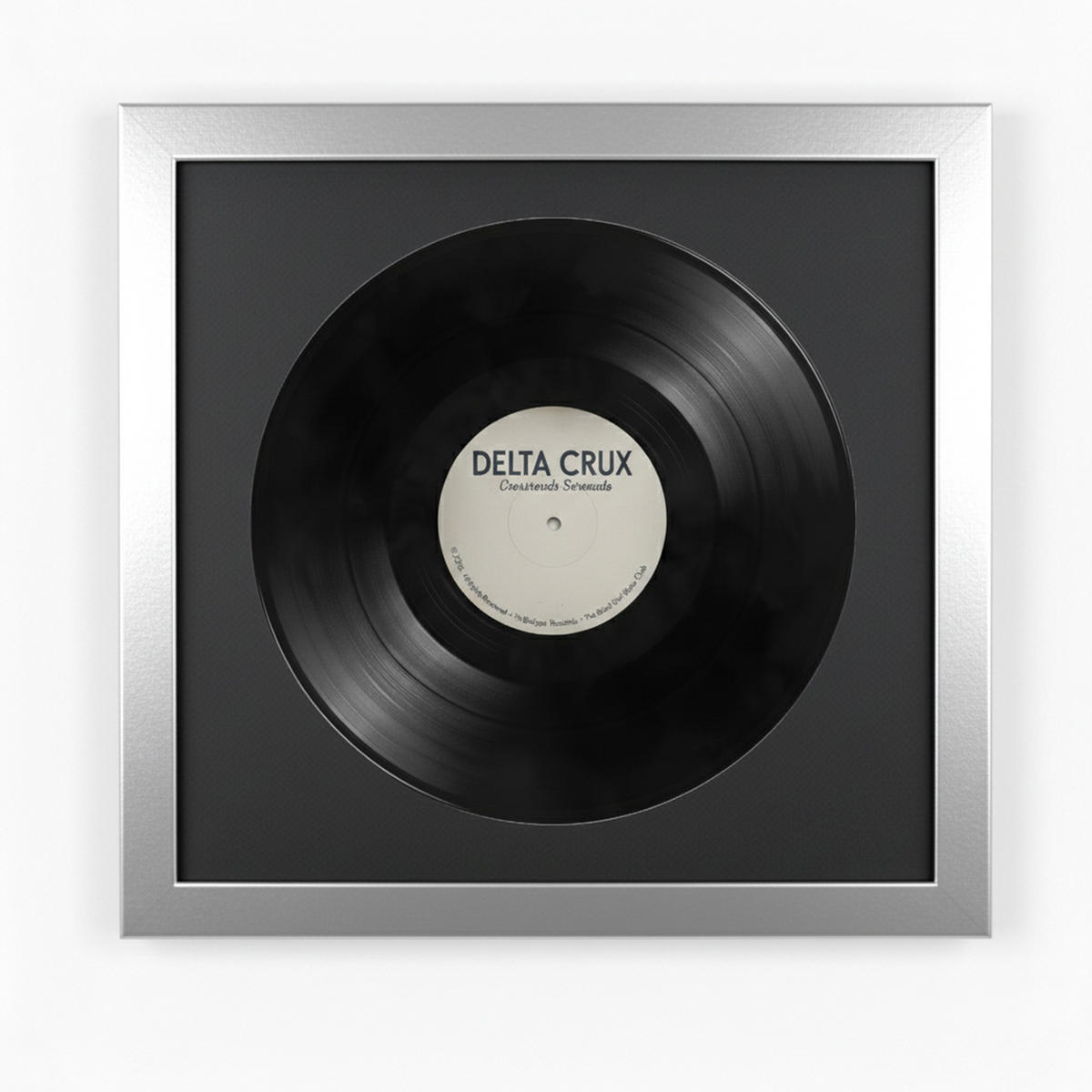 SCHALLPLATTEN RAHMEN 40/40 für die Vinyl - Silberfarben, Holz (40/40cm) - K-Möbel