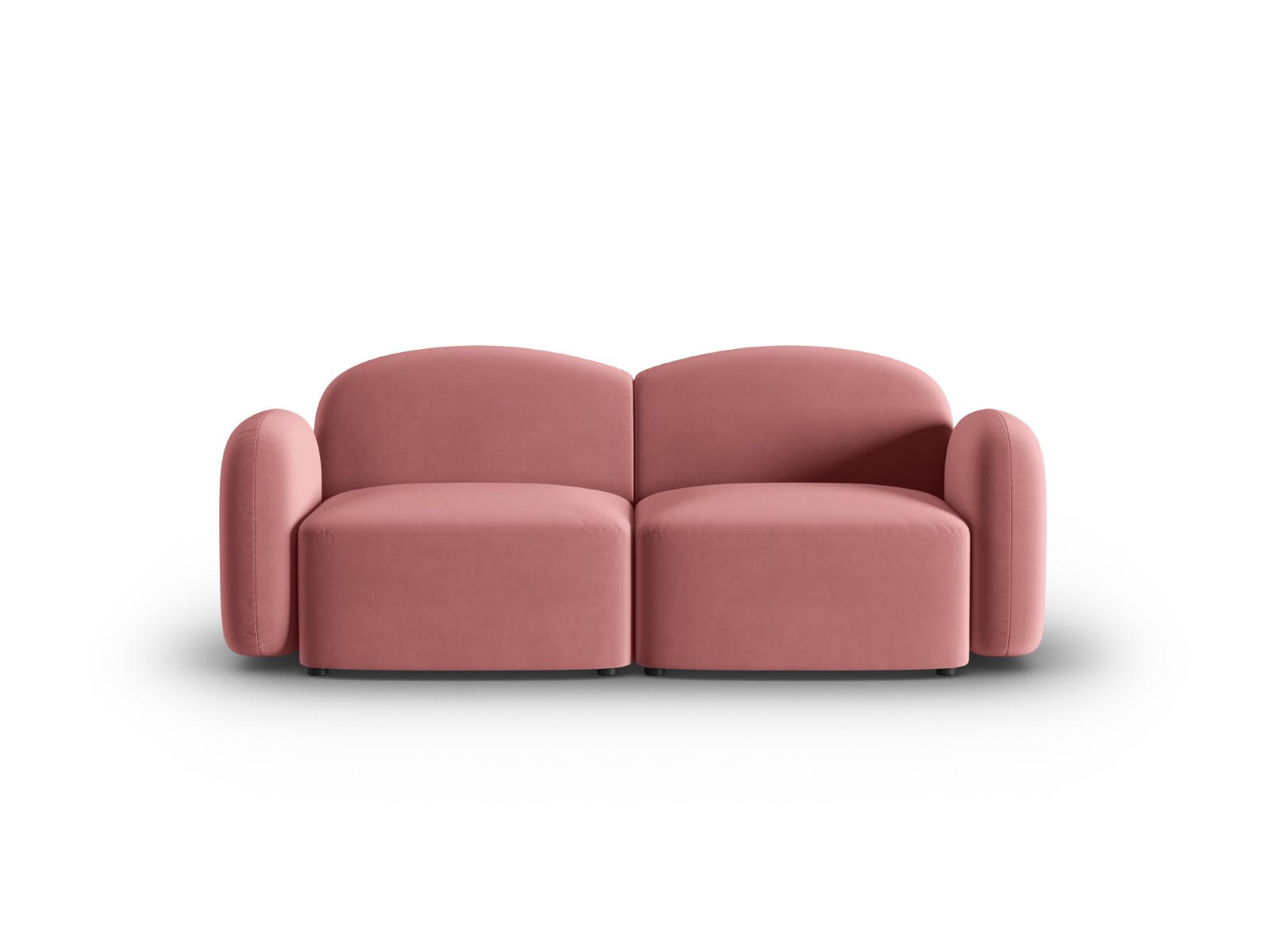 SOFA Blair aus Samt lachs 2 Sitzplätze - Pink, Textil (87/80/194cm) - Micadoni