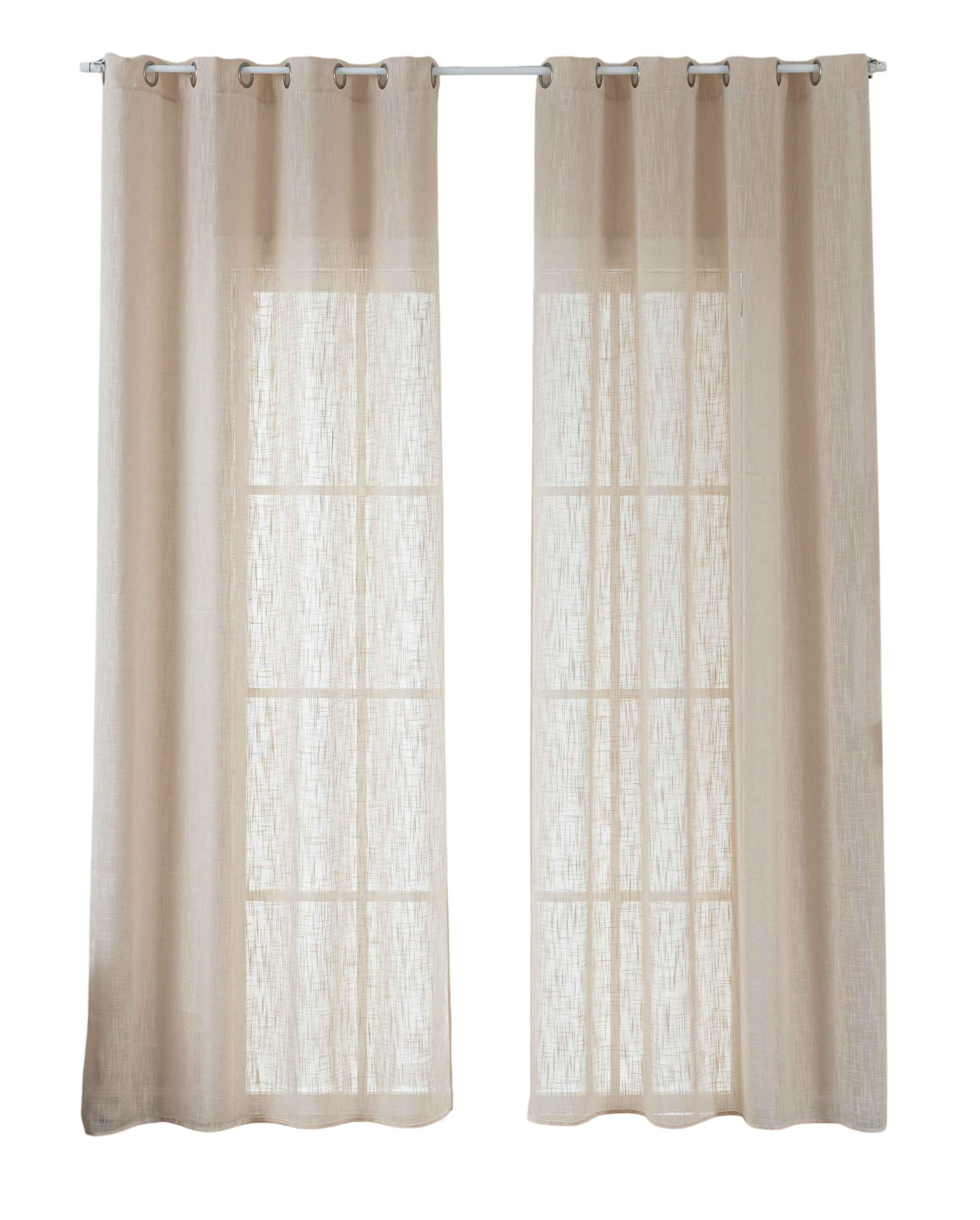 VORHANG 2ER SET SEOUL HxB 245x140 cm Beige - Beige, Textil (60/245cm) - Gardinenbox