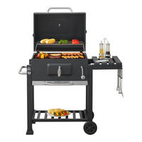 GRILLWAGEN Arnad - Schwarz, Metall (114/105/47.5cm) - casa.pro