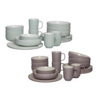 XXL KOMBISERVICE Jasper mint-taupe 32er Set - Taupe/Mintgrün, Keramik (1/1/1cm) - Ritzenhoff Breker