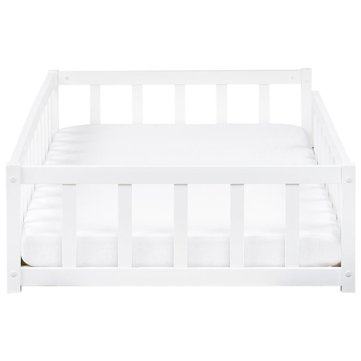 KINDERBETT 200x90 cm Weiß Meymac - Weiß, Holz (200/90cm) - Beliani