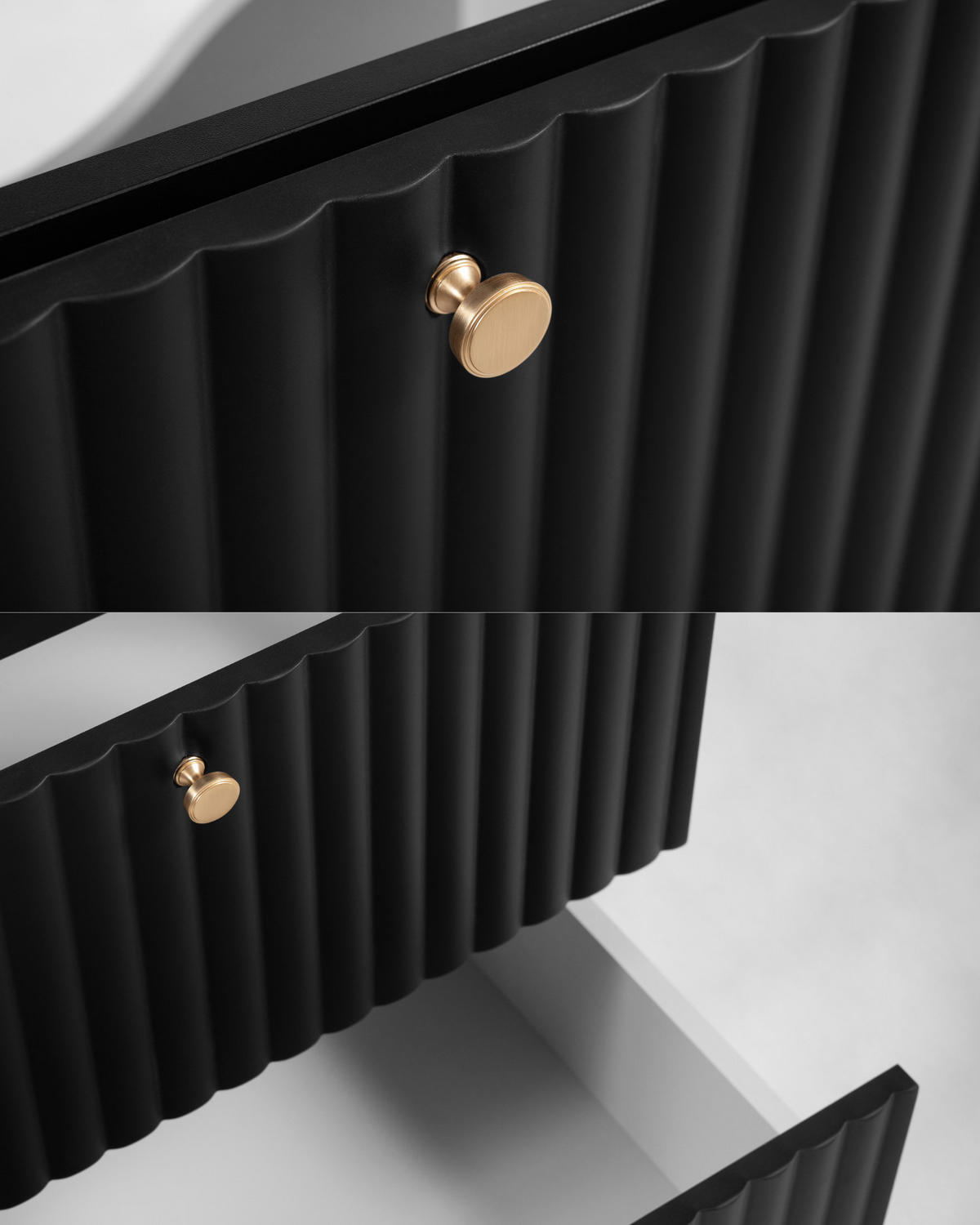 BADEZIMMERSCHRANK: Schwarz / Platte Marmor Black Royal / Griffe Gold / Beine Gold, 60 x 44,4 x 73,6 cm - Goldfarben/Schwarz, Holzwerkstoff (60/73.6/44.4cm) - 3XE LIVING