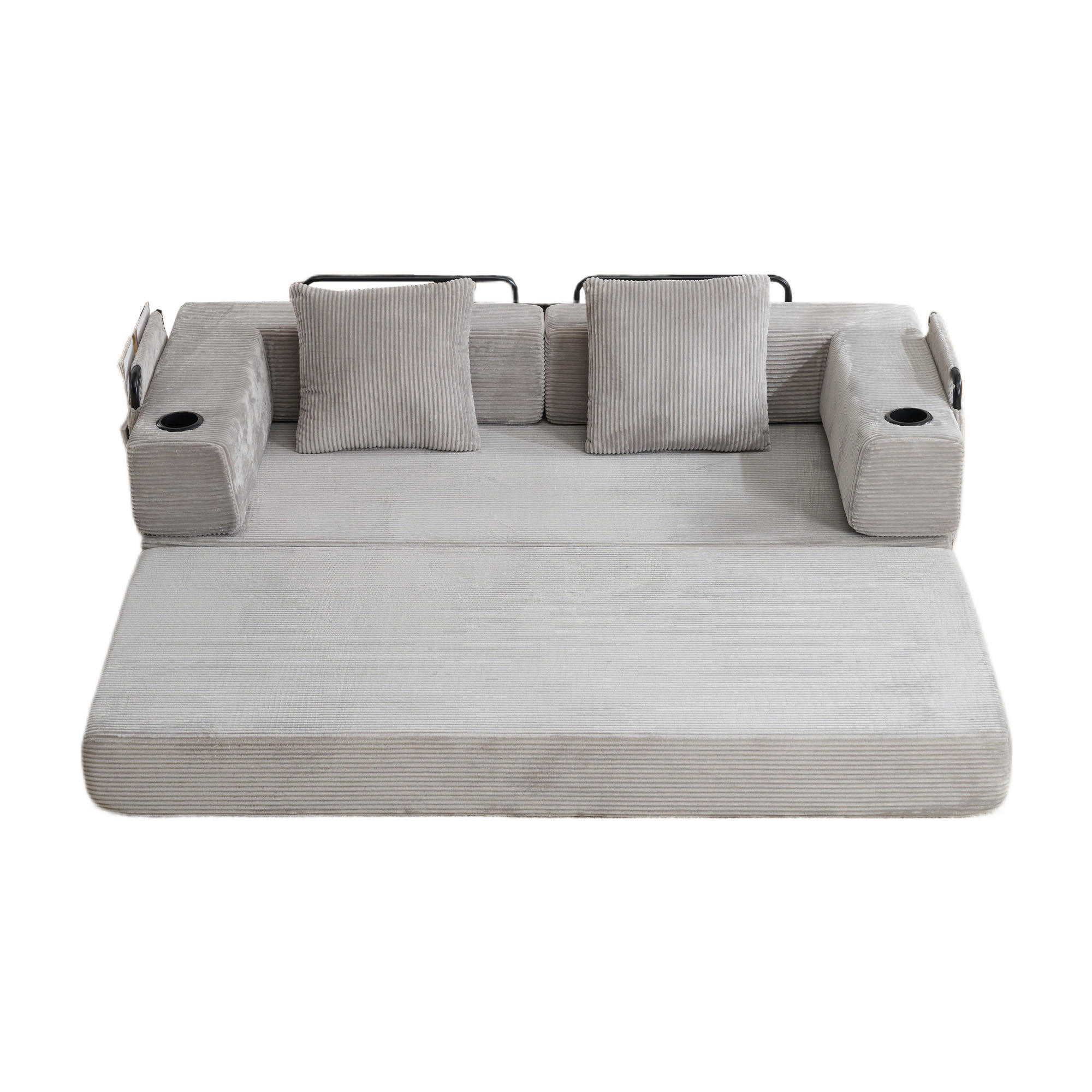 ComfortXL Schlafsofa Hellgrau 185x60x92.5 cm