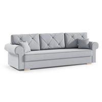 SITZSOFA Grau STAR Mit Bettkasten - Grau, Textil (237/90/85cm) - Sepro Meble