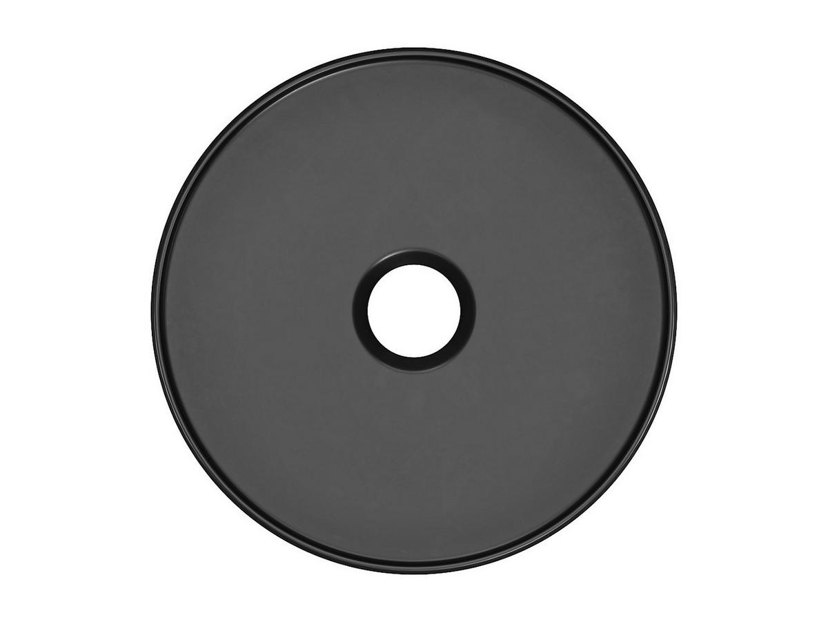 AUFSATZWASCHBECKEN rund - Schwarz matt - Keramik - geriffelt - 36 cm - PEDARA - Schwarz, Keramik (36/12/36cm) - Vente-Unique