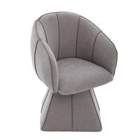 SESSEL,DREHSESSEL aus Chenille mit Drehfunktion und Rückenlehne, Wohnzimmer, Grau - Grau, Textil (56/74/54cm) - PARAFTA HOME