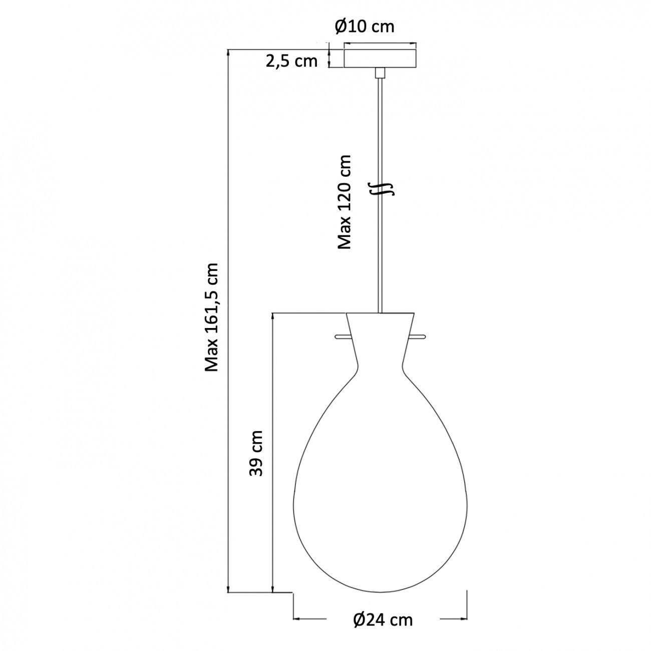 HÄNGELEUCHTE Gabriela, Transparent und goldfarben, 39cm - Transparent, Glas (39/24/39cm) - KOSILUM